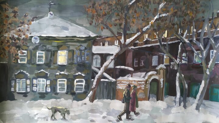 Третьякова Анастасия МБУ ДО «ДХШ № 2 г. Иркутска» «Зимний вечер». Педагог - Домашонкина Яна Евгеньевна.