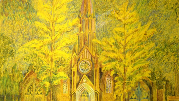 Сумкина Надежда МБУ ДО «ДШИ р.п. Мишелевка» «Солнечный день. Костёл Успения Девы Марии». Педагог - Черткова Татьяна Владимировна.