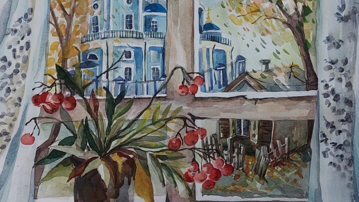 Курилович Полина МБУ ДО «ДШИ р.п Белореченский» «Вид на голубую красавицу». Педагог - Гоняева Мария Викторовна.