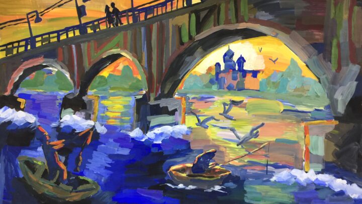 Кузина Анастасия МКУК Шелеховского района «ДХШ им. В.И. Сурикова». «На встречу утренней заре…По Ангаре» Педагог - Кунаева Наталья Владимировна.