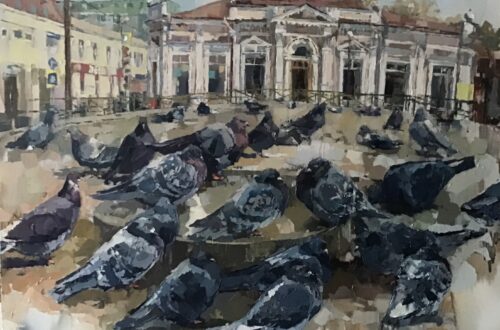 «Голубиные посиделки» Присяжникова Регина Геннадьевна МБУ ДО ДХШ №3 г. Иркутск